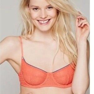 INTIMATELY FREE PEOPLE BALCONETTE CHEEKY LACE BRA
